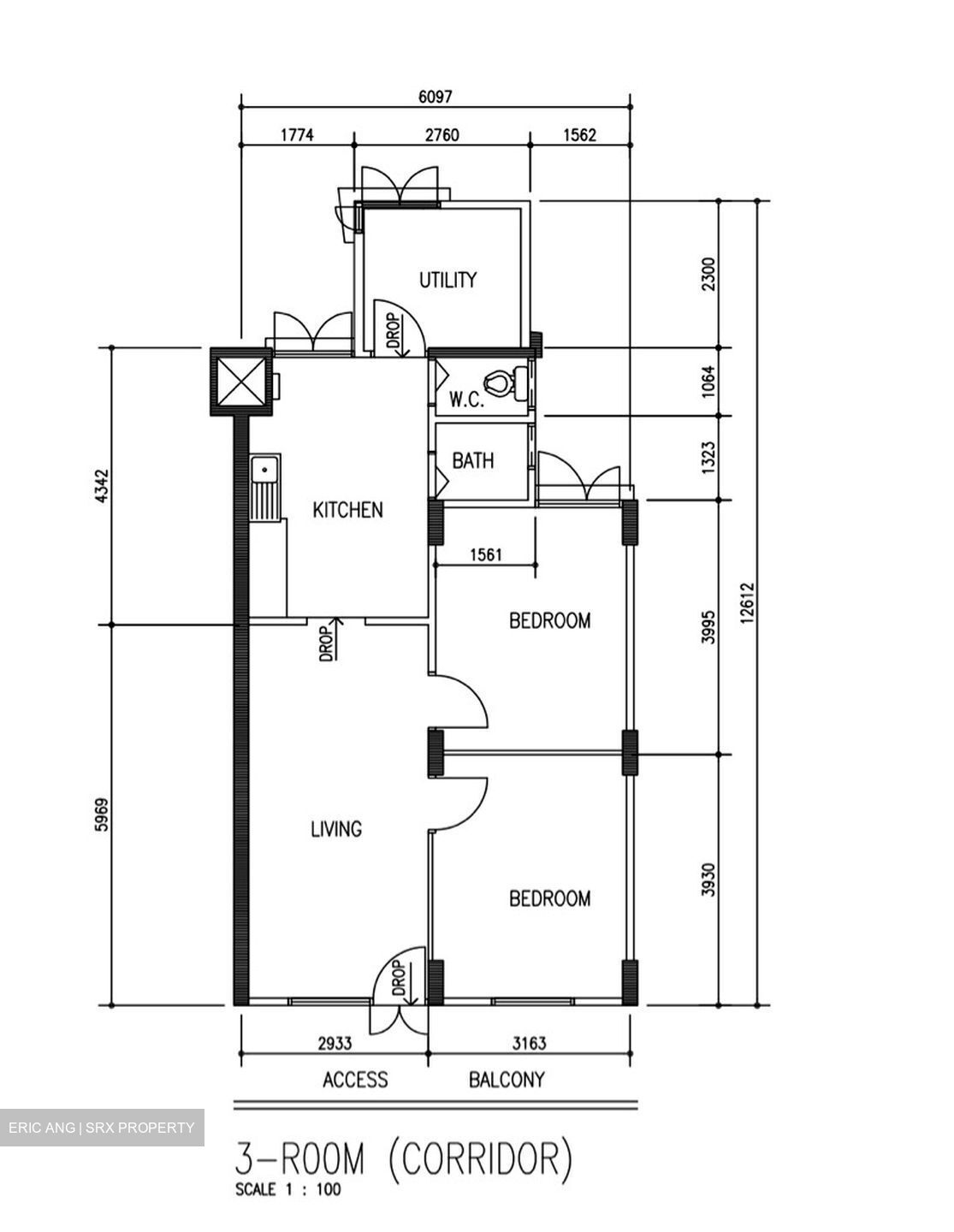 Blk 1 Brickworks Estate (Bukit Merah), HDB 3 Rooms #598683941